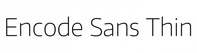 Encode Sans Thin  font caratteri gratis