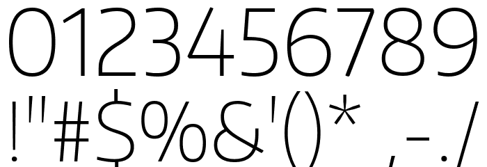 Encode Sans Thin Font OTHER CHARS
