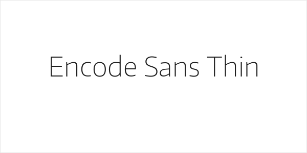 Encode Sans Thin Logo