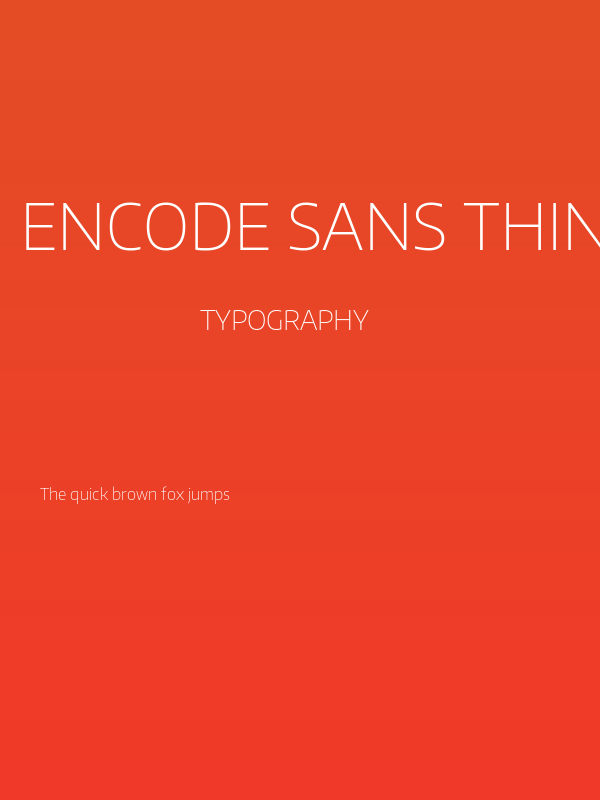 Encode Sans Thin Poster