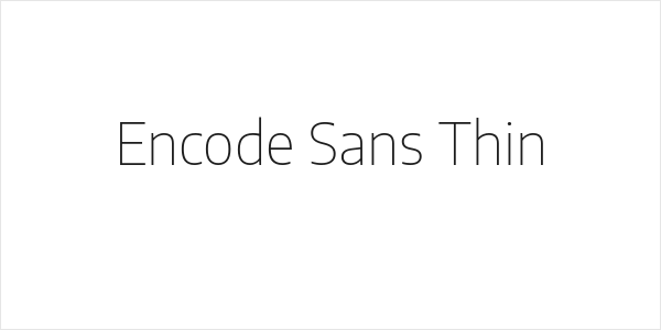 Encode Sans Thin Logo