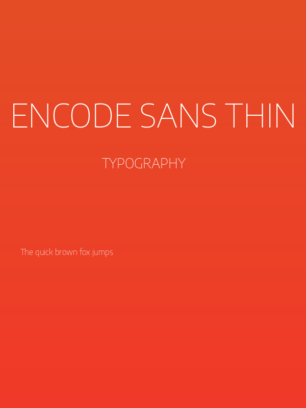 Encode Sans Thin Poster