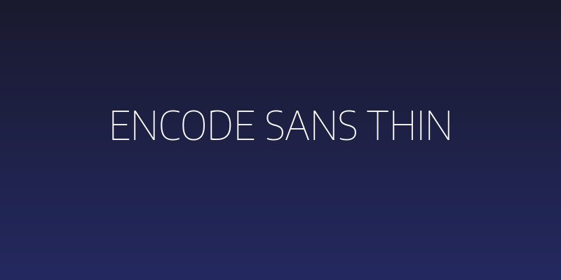 Encode Sans Thin Social Header