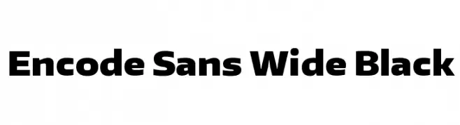 Encode Sans Wide Black  Frei Schriftart Herunterladen