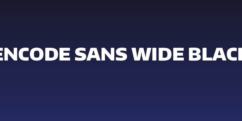 Encode Sans Wide Black Social Header