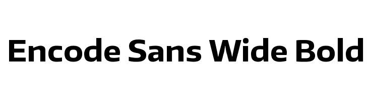 Encode Sans Wide Bold Font