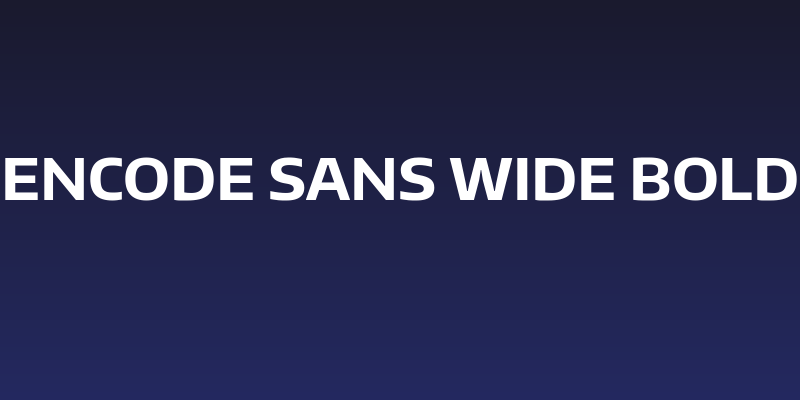 Encode Sans Wide Bold Social Header