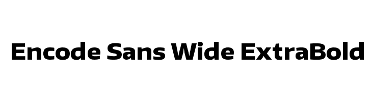 Encode Sans Wide ExtraBold Font