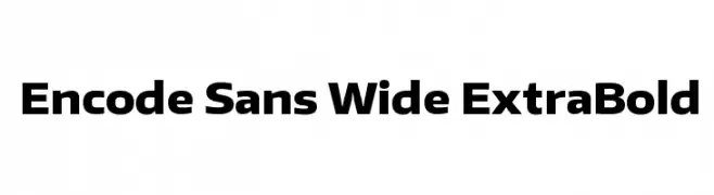Encode Sans Wide ExtraBold  Frei Schriftart Herunterladen