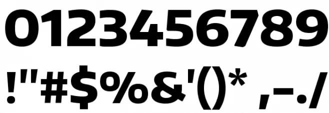 Encode Sans Wide ExtraBold Font OTHER CHARS