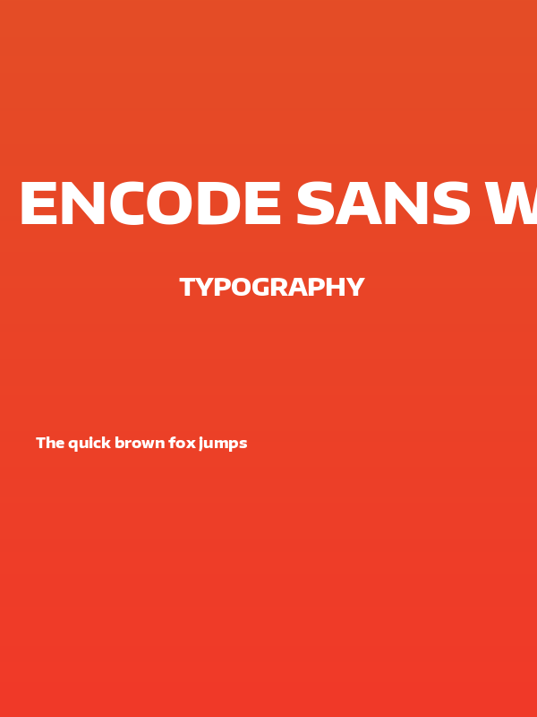 Encode Sans Wide ExtraBold Poster