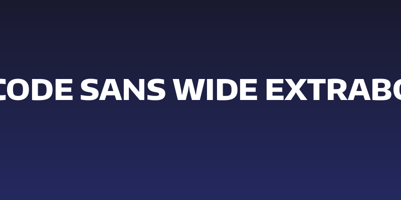 Encode Sans Wide ExtraBold Social Header