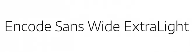 Encode Sans Wide ExtraLight  Скачать бесплатные шрифты