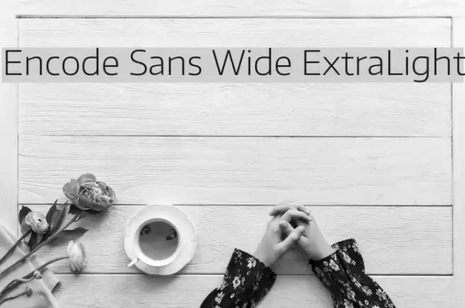 Encode Sans Wide ExtraLight フォント examples