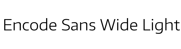 Encode Sans Wide Light Font