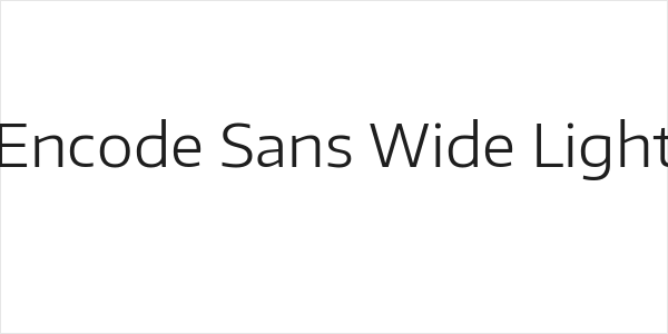 Encode Sans Wide Light Logo