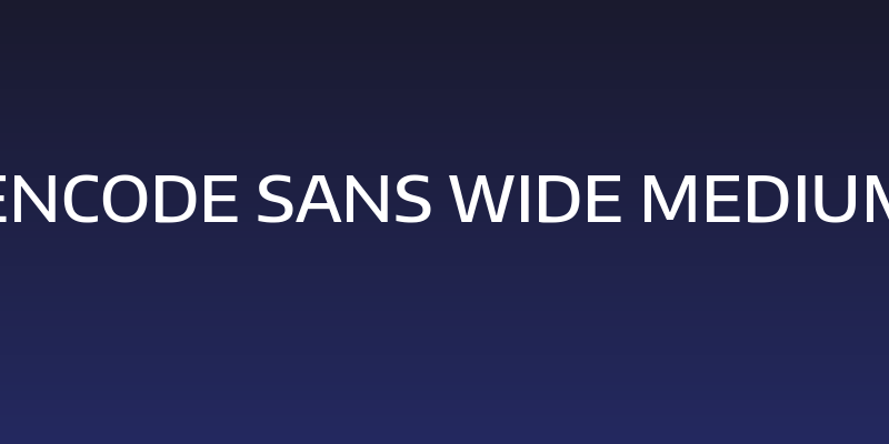 Encode Sans Wide Medium Social Header
