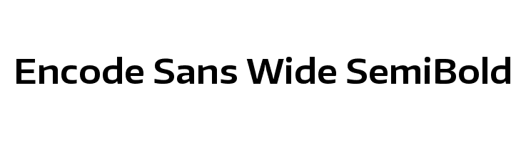 Encode Sans Wide SemiBold Font