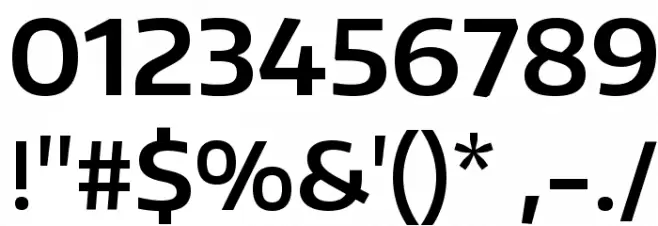 Encode Sans Wide SemiBold Font OTHER CHARS