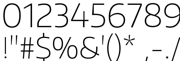 Encode Sans Wide Thin Font OTHER CHARS