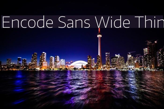 Encode Sans Wide Thin Font examples