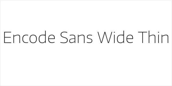 Encode Sans Wide Thin Logo