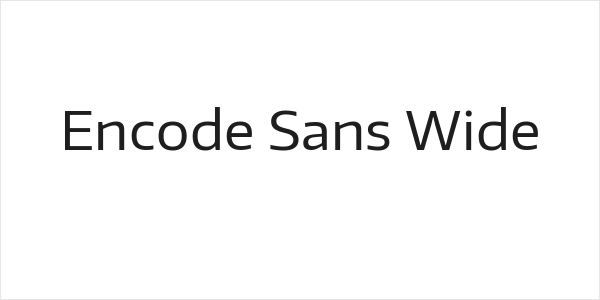 Encode Sans Wide Logo