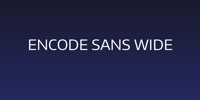 Encode Sans Wide Social Header