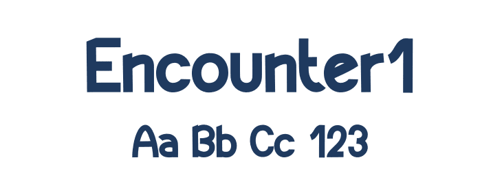 Encounter1 Font Preview