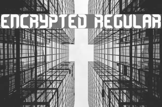 Encrypted Regular Font examples