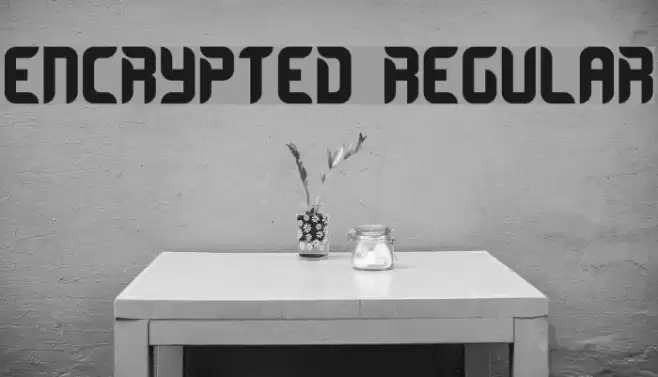 Encrypted Regular Font examples