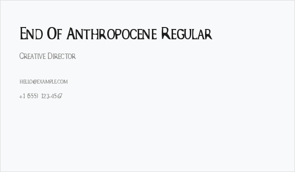 End Of Anthropocene Regular Business Card