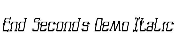 End Seconds Demo Italic  Frei Schriftart Herunterladen