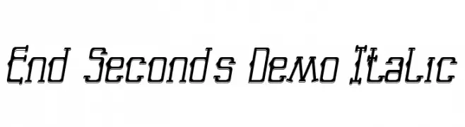 End Seconds Demo Italic  フリーフォントのダウンロード