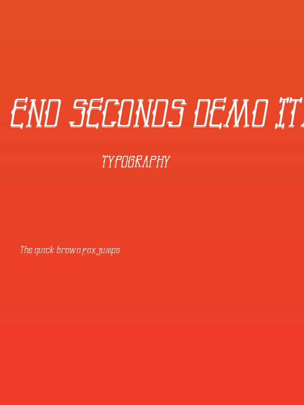 End Seconds Demo Italic Poster