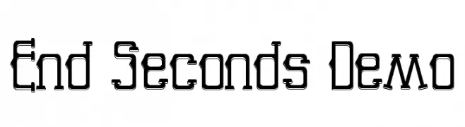 End Seconds Demo  フリーフォントのダウンロード