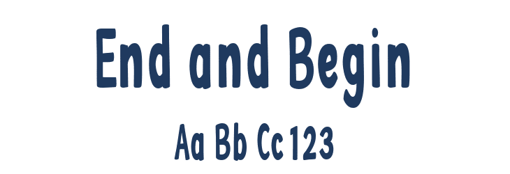 End and Begin Font Preview