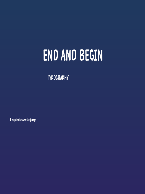 End and Begin Poster