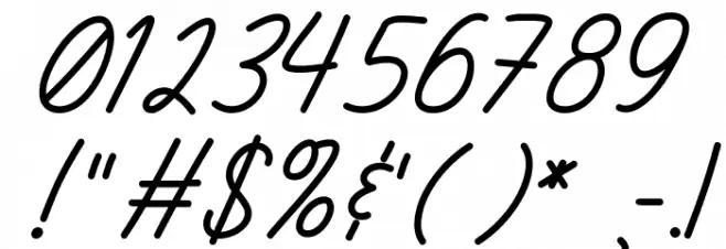 End of the dream Font OTHER CHARS