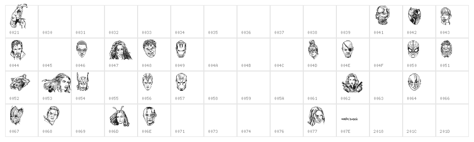 EndGamer Regular Character Map