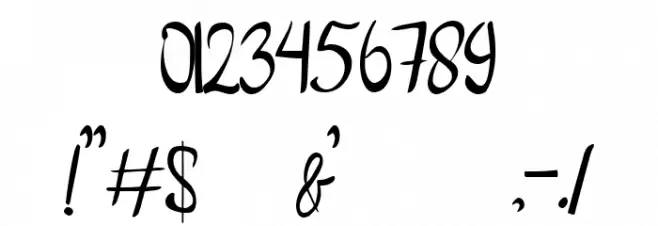 Endang Thuku Font OTHER CHARS