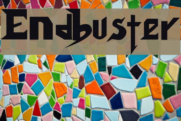Endbuster Font examples