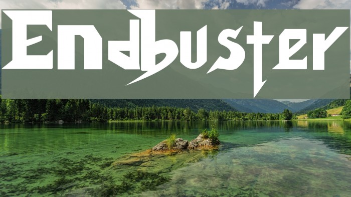 Endbuster Font examples