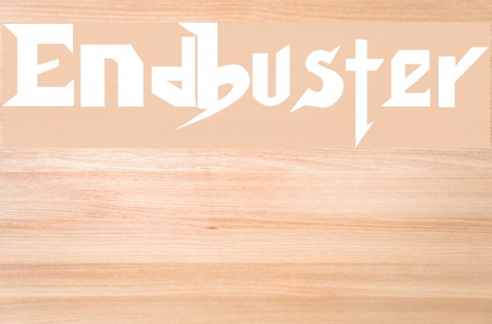 Endbuster Font examples