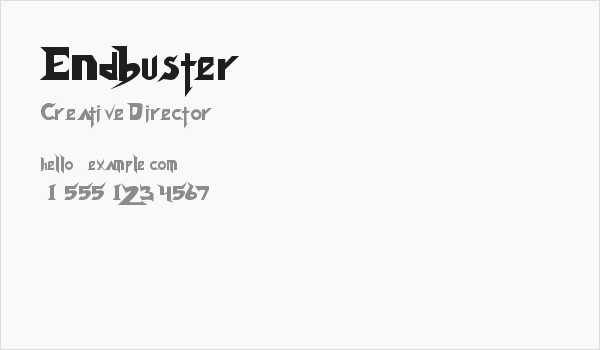 Endbuster Business Card