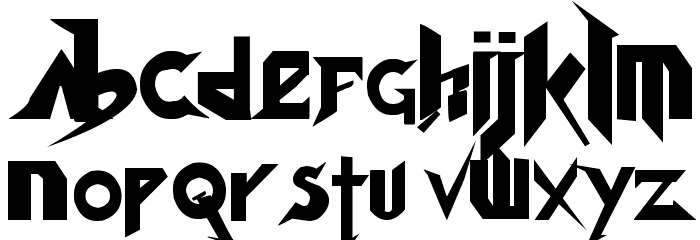 Endbuster Font LOWERCASE