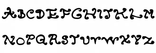 Endcurled Font Litere mari
