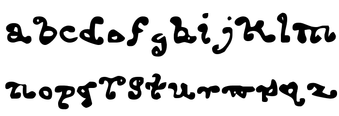 Endcurled フォント 小文字