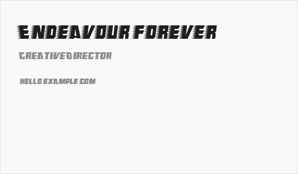 Endeavour forever Business Card