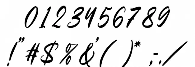 Endeline Script フォント その他の文字